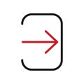 Login line icon isolated on white background. Black flat thin icon on modern outline style. Linear symbol and editable stroke.