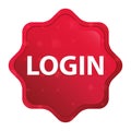 Login misty rose red starburst sticker button