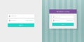 Login page form ui web box with username and password fields for interface design flat illustration, sign in or log in account Royalty Free Stock Photo