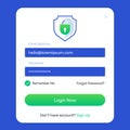 Login page wireframe Royalty Free Stock Photo