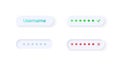 Login panels UI elements kit Royalty Free Stock Photo