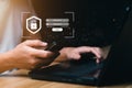 login and password cyber security concept Data protection and secure internet access cyber security. Royalty Free Stock Photo