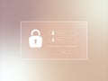 Login and password form menu with simple icons on Blurred background. Website element for your web design Royalty Free Stock Photo