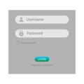 Login and password form. sign up and log in user page. White background. web or mobile app. UI UX design. Create account form Royalty Free Stock Photo