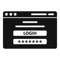 Login personal information icon, simple style Royalty Free Stock Photo