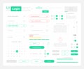 Login procedure UI elements kit Royalty Free Stock Photo