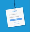 Login and Register Form with Blue Theme for Desktop Application or Website Royalty Free Stock Photo