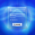 Login and register web glossy form Royalty Free Stock Photo