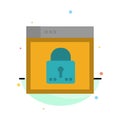 Login, Secure, Web, Layout, Password, Lock Abstract Flat Color Icon Template
