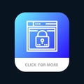 Login, Secure, Web, Layout, Password, Lock Mobile App Button. Android and IOS Line Version Royalty Free Stock Photo