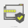 Login Security 3D Illustration Transparent Background Royalty Free Stock Photo