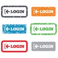 Login sign icon. Sign in symbol. Arrow.