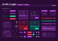 Login UI elements kit Royalty Free Stock Photo