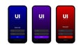 Login UI Interface Design Concept Set. Sign In Screen. Mobile App User Interface Design Concept. Login Sign In Screen Royalty Free Stock Photo