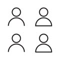 Login user avatar icon in generic style. Profile account sign symbol