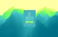 Login user interface. Modern screen design for mobile app and web design. Gradient background. Website element. Royalty Free Stock Photo