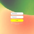 Login user interface. Modern screen design for mobile app and web design. Gradient background. Website element. Royalty Free Stock Photo