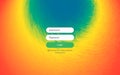 Login user interface. Modern screen design for mobile app and web design. Gradient background. Website element. Vector Royalty Free Stock Photo