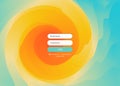 Login user interface. Modern screen design for mobile app and web design. Gradient background. Website element. Vector Royalty Free Stock Photo