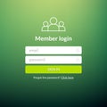 Login user interface. Sign in web element template window. Business website modern ui