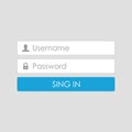 Login user interface. Sign in web element template window. For Website, Mobile, Computer, Application etc.