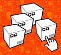 Logistic box icon Royalty Free Stock Photo