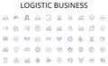 Logistic business line icons collection. Welder, Metalworker, Designer, Sculptor, Blacksmith, Craftsman, Artisan vector Royalty Free Stock Photo