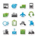 Logistic, cargo and transportation icons