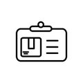 Logistic clipboard delivery icon thick line