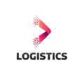 Logistic company logo. Arrow icon. Delivery icon. Arrow icon. Arrow . Delivery service logo. Web, Digital, Speed, Mar