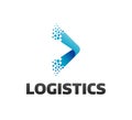 Logistic company logo. Arrow icon. Delivery icon. Arrow icon. Arrow . Delivery service logo. Web, Digital, Speed, Mar