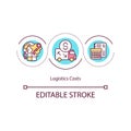 Logistic cost concept icon