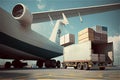 Logistic, delivery shipping and Fright transportation concept. global business logistic import export by airplane Royalty Free Stock Photo