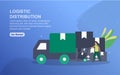 Logistic Distribution concept landing page template