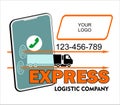 Logistic express transportation logo icon