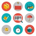 Logistic flat icons