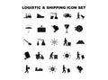 Logistic and Shipping Icon Set. Royalty Free Stock Photo