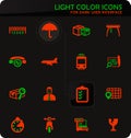 Logistic icons set