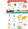 Logistic Infographic Concept Royalty Free Stock Photo