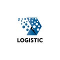 Logistic logo arrorw Royalty Free Stock Photo