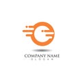 Logistic Logo for express business and delivery company template