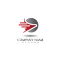 Logistic Logo for express business and delivery company template