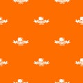 Logistic pattern vector orange