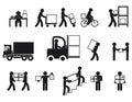 Logistic people pictograms