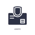 logistic protection icon on white background. Simple element illustration from delivery and logistics concept Royalty Free Stock Photo