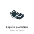 Logistic protection vector icon on white background. Flat vector logistic protection icon symbol sign from modern delivery and Royalty Free Stock Photo