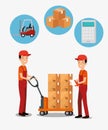 Logistic services with team delivery workers