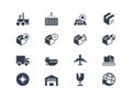 Logistic and shipping icons. Lyra series Royalty Free Stock Photo