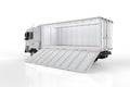 Logistic side tipping trailer truck or lorry on white background Royalty Free Stock Photo