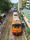 A Logistic train moving to platform at Phaya Thai railway station